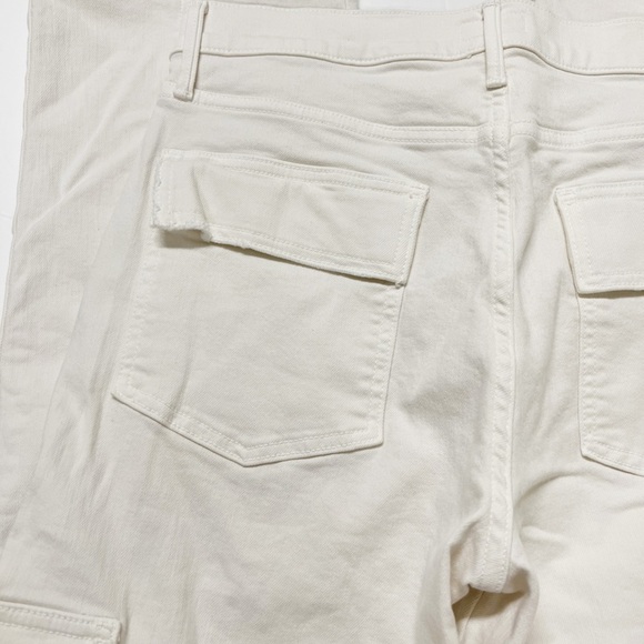 MOTHER Denim Womens Cream Puffs The Rambler Cargo Ankle High Waist Jean Size 29 - Picture 6 of 14